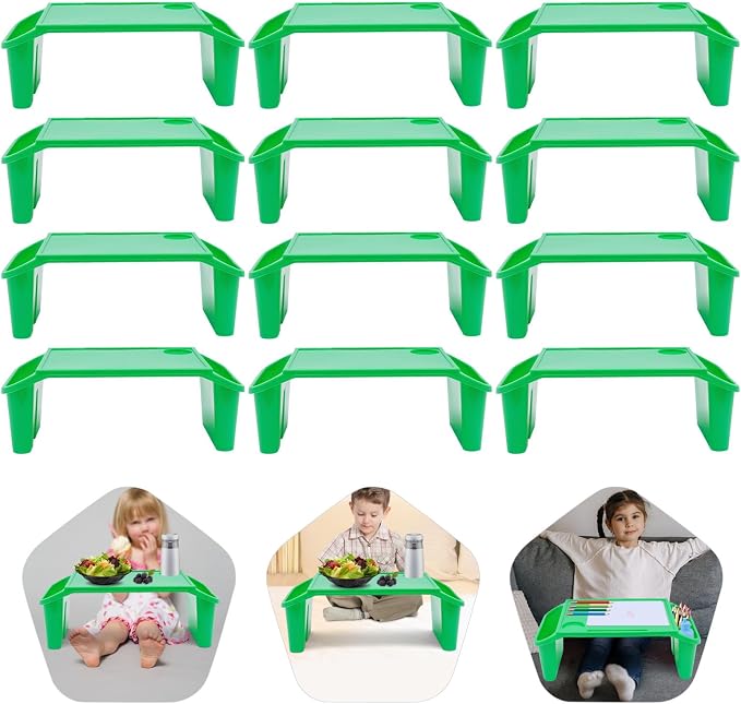 12 Pcs Kids Lap Desk Tray, 19.7×9.8×7.1In Portable Lap Bed Table - Image 4