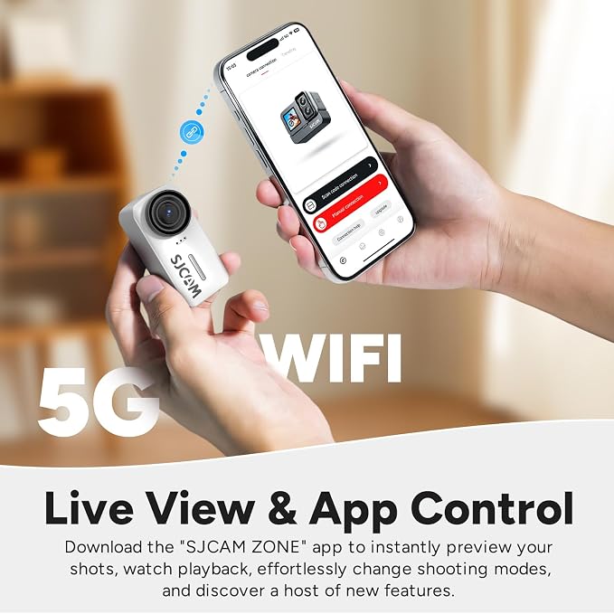SJCAM 4K Pocket Cam, Tiny Action Camera, Mini Stabilized Body Camera & Portable - Image 6