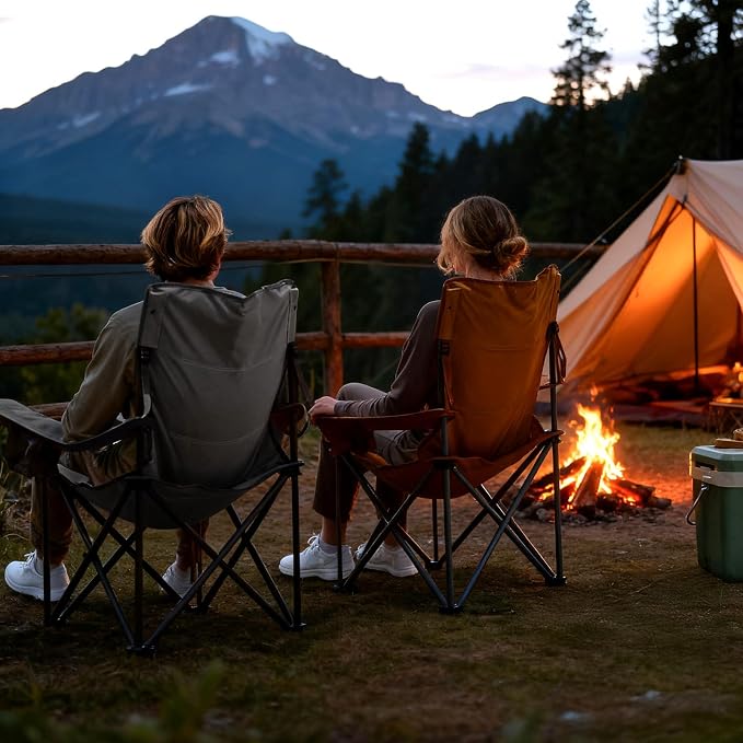 TIMBER RIDGE Oversized Folding Camping Chair - Image 2