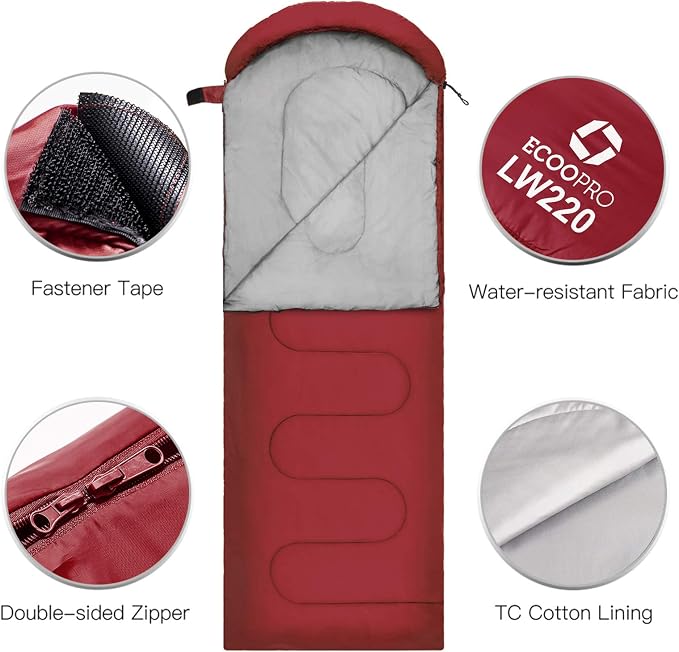 ECOOPRO Warm Weather Sleeping Bag - Image 3