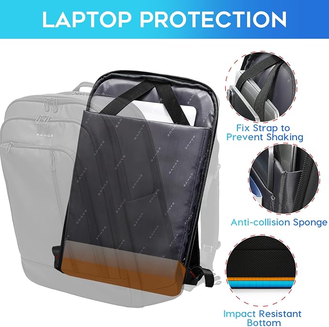 BANGE 28L Lightweight Backpack, 15.6-inch Laptop Travel Backpacks, Unisex - Image 5