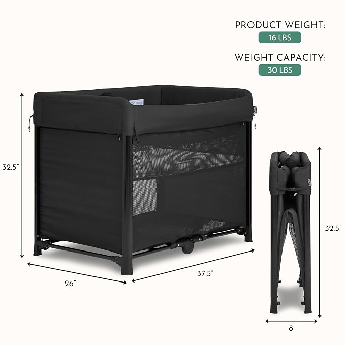 Evolur Zane Portable Playard – Foldable, Removable Mattress - Image 3