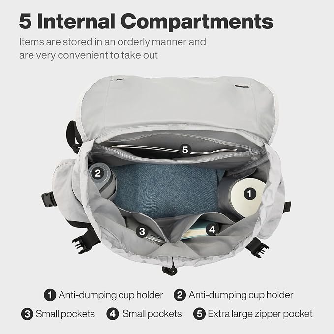 mixi Travel Backpack for Women Men, 18 Inch Carry On Laptop Backpack Flight - Image 7