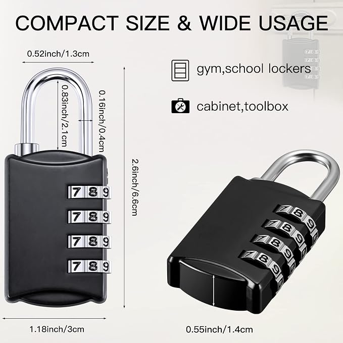 Moxweyeni 20 Pcs 4 Digit Combination Lock Small Combo Luggage Number Locks - Image 2