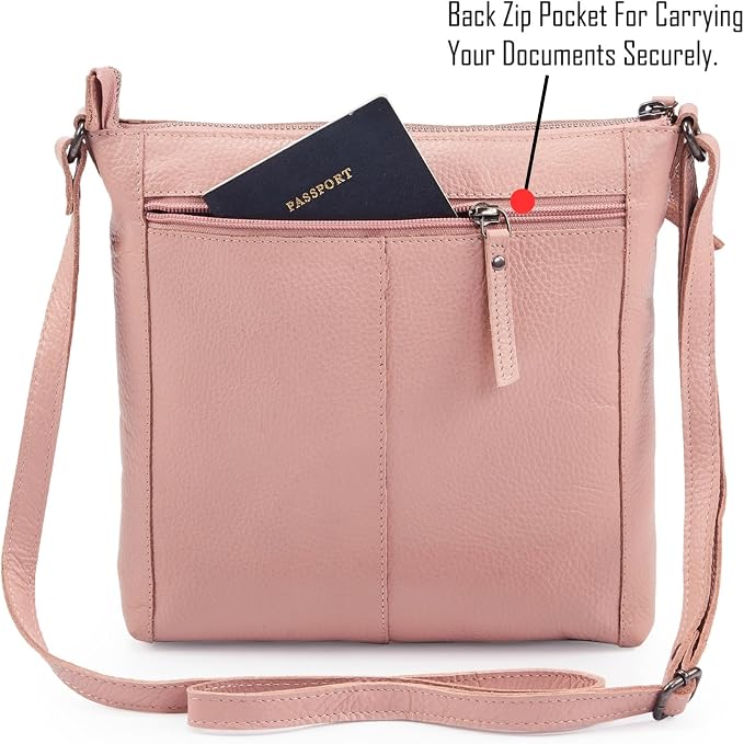 Small Soft Genuine Leather Crossbody Purse Women’s Sling Crossover Shoulder - Image 4