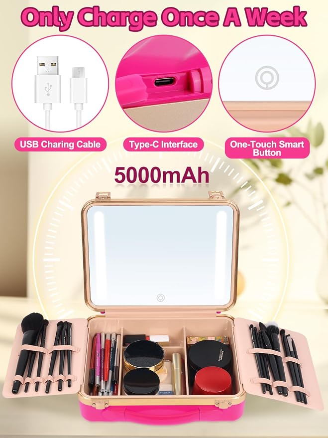Kalolary Travel Makeup Train Cases - Image 6