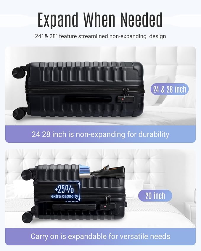 LIGHT FLIGHT Luggage Sets, 3 Piece Durable Suitcase Set - Image 6