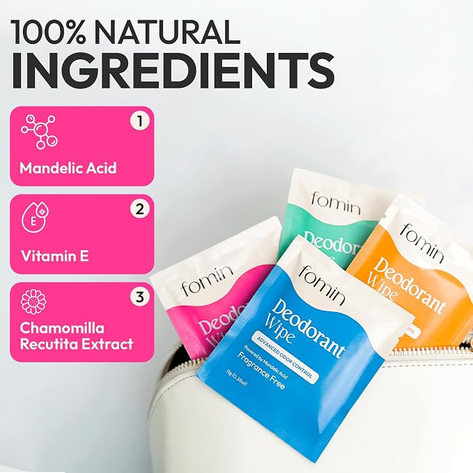 FOMIN Acidified Travel Deodorant Wipes - Image 6