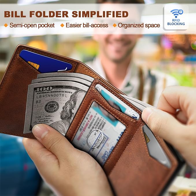 BULLIANT Men Wallet Leather Wallet Card Holders Money Clip - Image 5