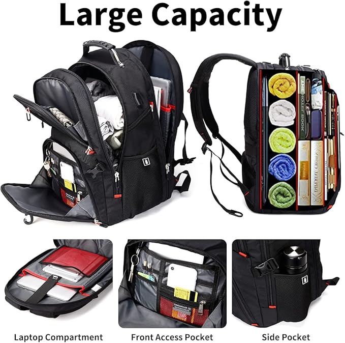 SHRRADOO Extra Large 50L Travel Laptop Backpack - Image 7