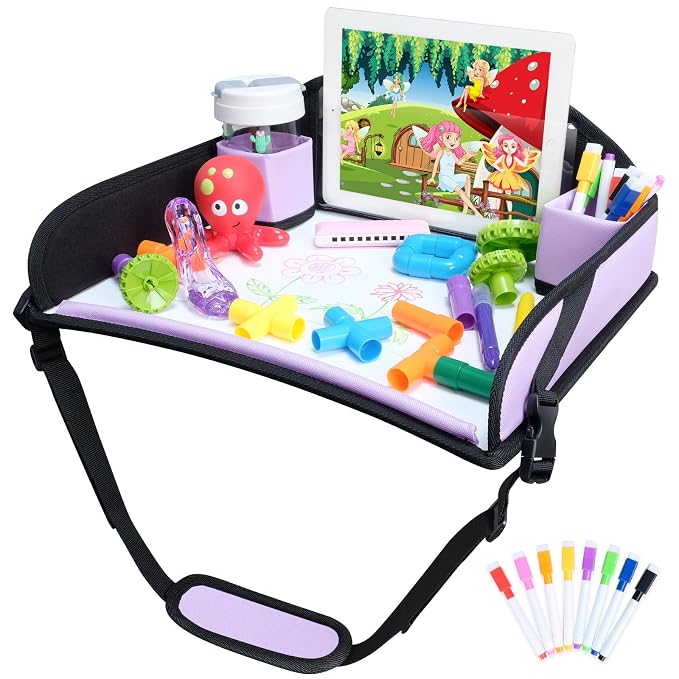 COOLBEBE Kids Travel Tray for Car Seats, Toddler Lap Desk by COOLBEBE