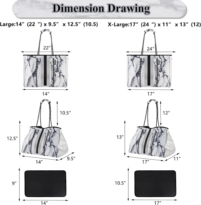QOGiR Neoprene Multipurpose Beach Bag Tote - Image 2