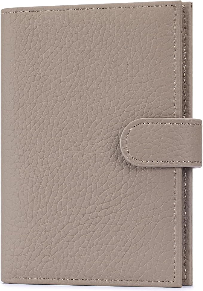Passport Holder for Travel Women RFID Blocking Genuine Leather Passport Wallet by FREYAMIRA