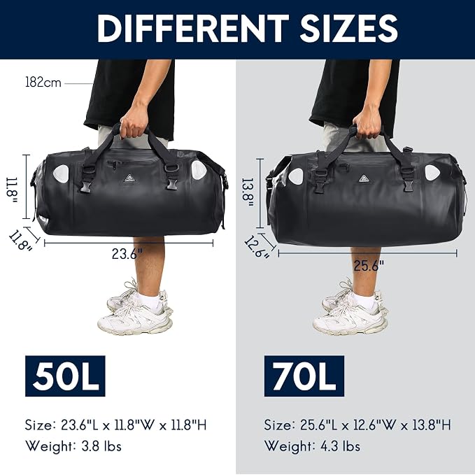 Haimont Waterproof Duffel Bag Roll-top Dry Duffel Bag - Image 6