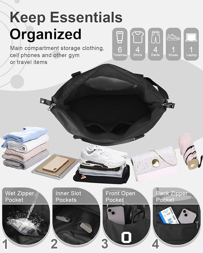 Initial Travel Duffel Bag Sports Gym Bag - Image 4