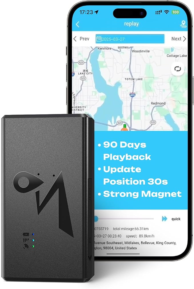 4G LTE GPS Tracker for Vehicles & Cars 90-Day Battery Life, Real-Time Tracking by CXK
