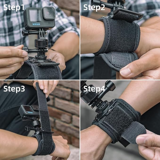 SUREWO Wrist Strap Mount with Quick Release Adapter Compatible with GoPro Hero - Image 3
