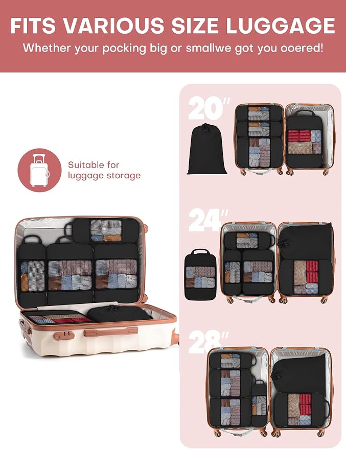 6 PCS Set Compression Packing Cubes - Image 2
