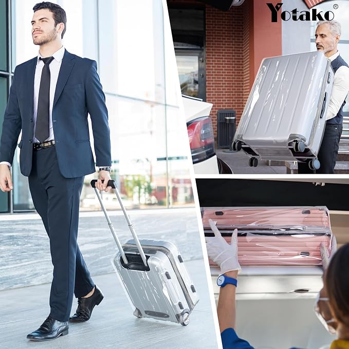 Yotako Upgraded Zippered Clear PVC Suitcase Cover, 24 Inch Luggage Covers - Image 8