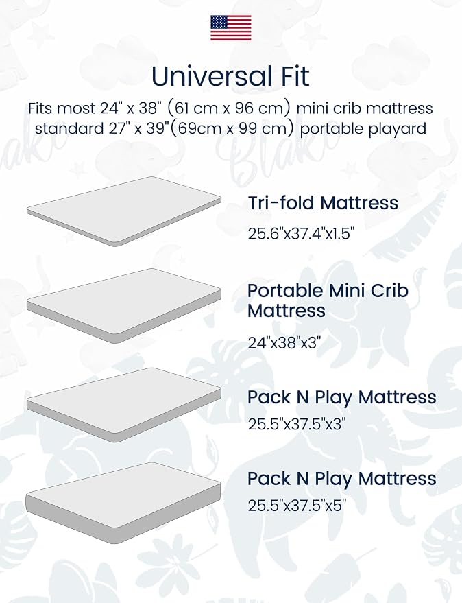 TotAha Premium Soft Pack n Play Sheets, Super Stretchy Jersey Knit Mini Crib - Image 4