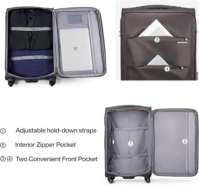 Hanke 20/28 Inch 2 Piece Luggage Sets - Image 7