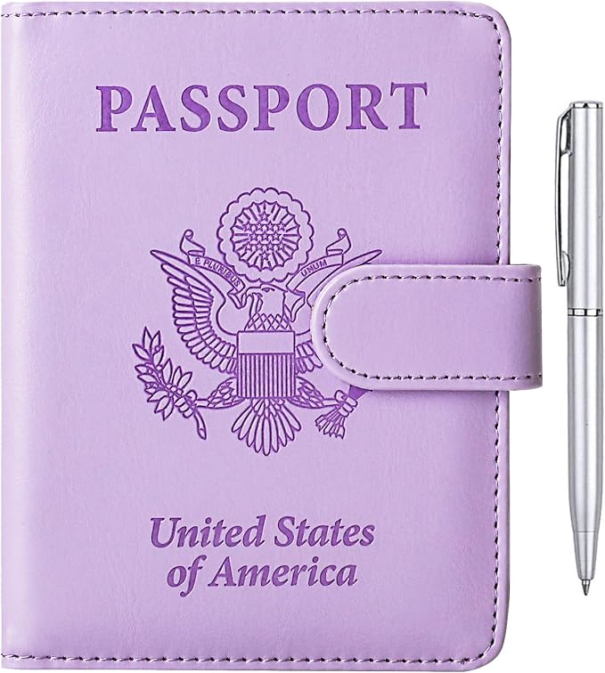 TIGARI Passport Holder for Travel Women Men, PU Leather Waterproof RFID by TIGARI