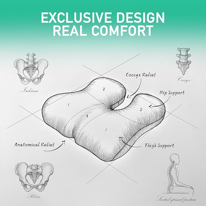 Non-Flattening Seat Cushion for Office Chairs, Gaming Chairs – Donut Pillow - Image 3