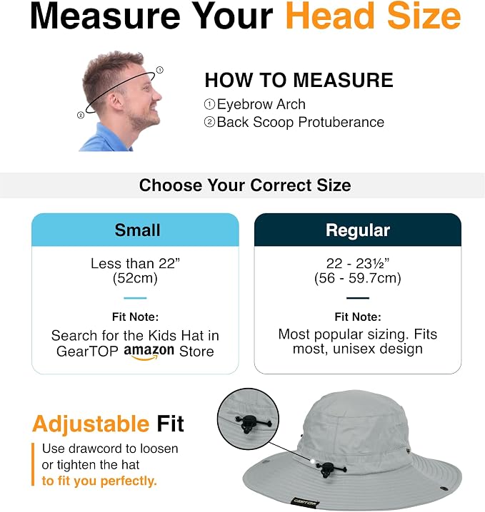 GearTOP Safari Sun Hat for Men and Sun Hats for Women UV Protection UPF 50+ - Image 5