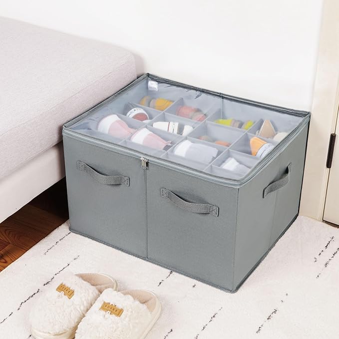 Shoe Organizer for Closet, Foldable Shoe Box - Image 5