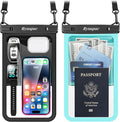 2 Pack Waterproof Phone Pouch - 10in Waterproof Phone Case by Rynapac