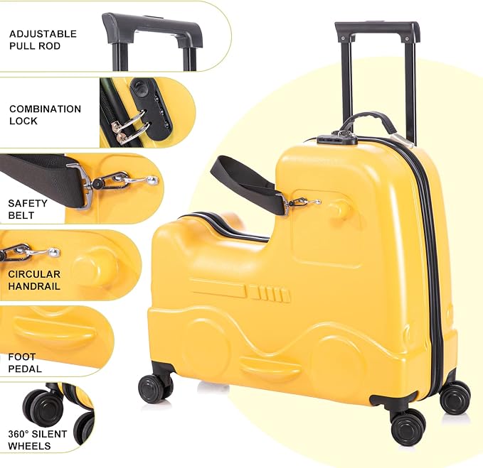 Apelila 22 inch Ride on Suitcase - Image 2