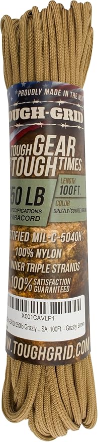 TOUGH-GRID 550 Paracord Rope Nylon Parachute Cord, Made in USA Survival Kit - Image 3