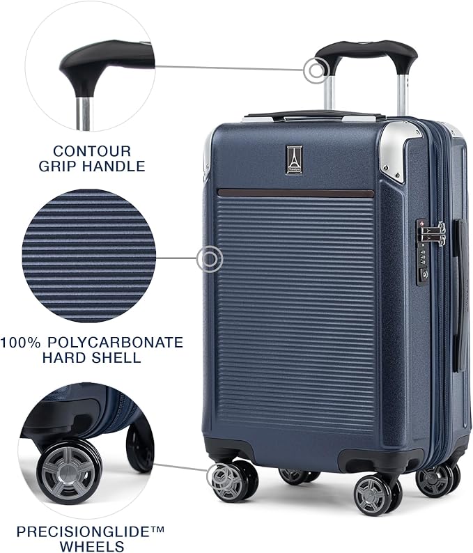 Travelpro Platinum Elite Hardside Expandable Carry on Luggage, 8 Wheel Spinner - Image 2
