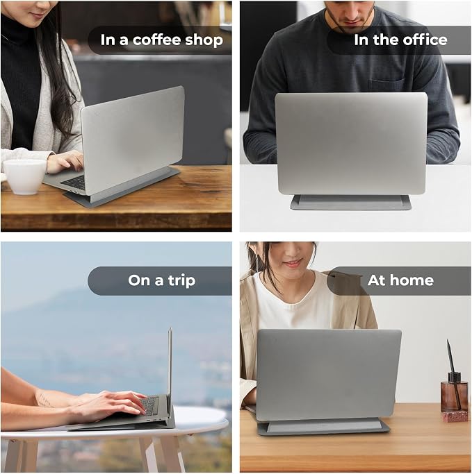 SenseAGE Laptop Stand for Desk, Ergonomic Notebook Stand, Foldable & Portable - Image 7