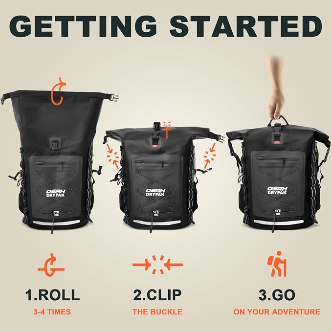 Waterproof Backpack Dry Bag 35L/55L/85L – Heavy Duty Roll-Top Hiking Backpack - Image 6