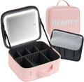Makeup Bag with LED Mirror – Travel Cosmetic Organizer with Lighted Mirror by Unknown
