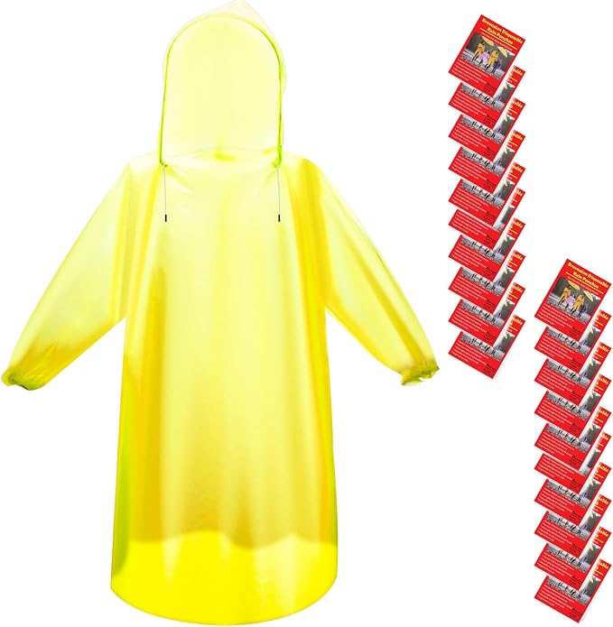 Bruvoalon 6 & 20 Pack Disposable Rain Ponchos by Bruvoalon