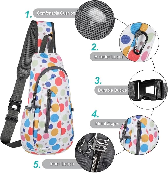 TITECOUGO Small Sling Bag, Lightweight Crossbody Backpack - Image 5