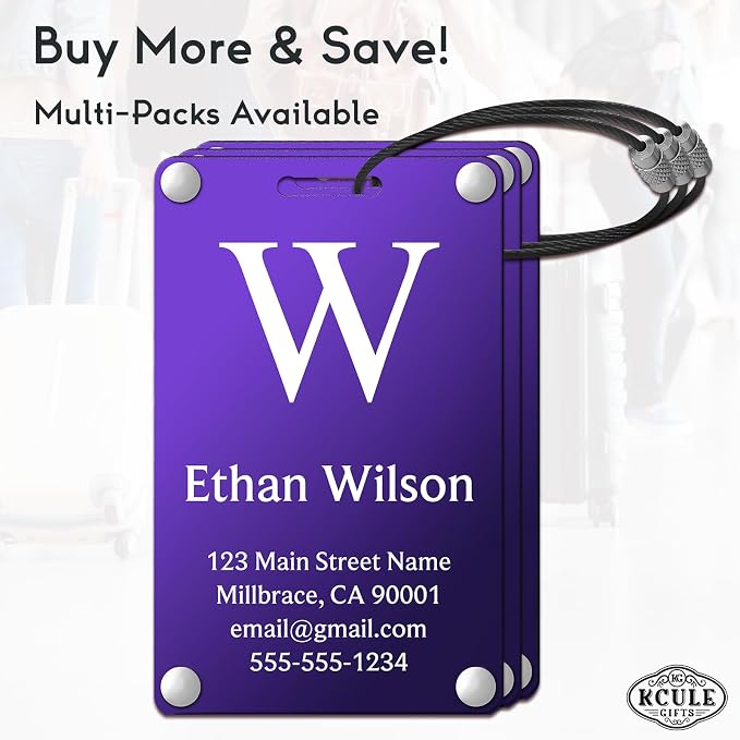 Personalized Luggage Tags: Custom Metal Luggage Tags - Image 2