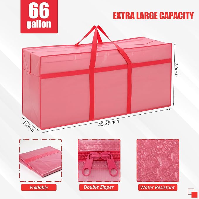 4 Pcs 66 Gallon Large Moving Bags - Image 2