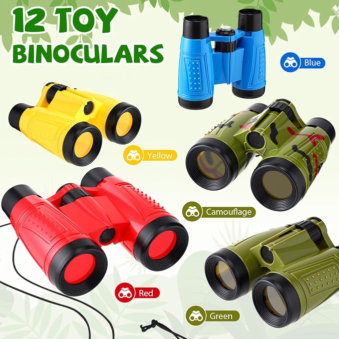 12 Set Binocular Compass Magnifying Glass Set Christmas Birthday Gift Small - Image 4