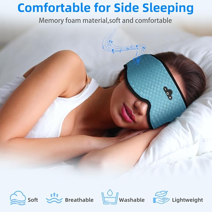 3D Sleep Mask with Bluetooth Headphones, Sleeping Headphones - Image 6