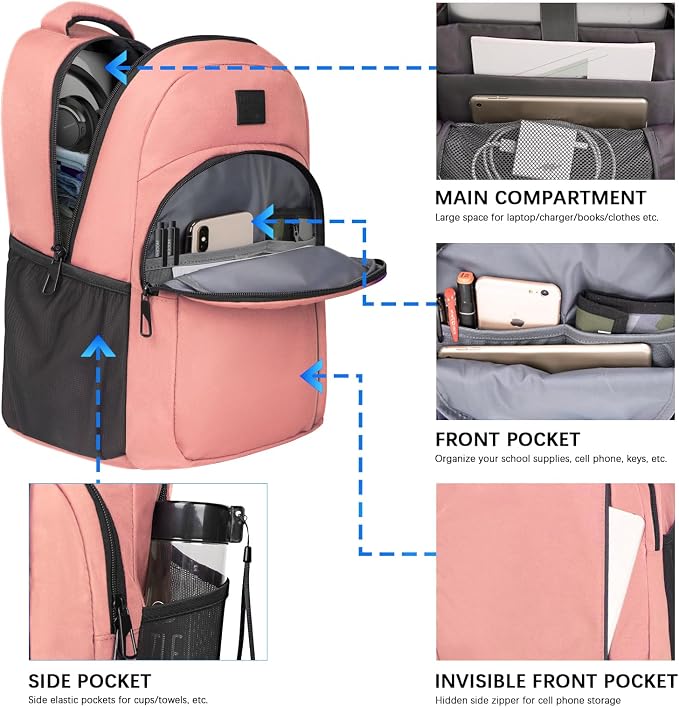 LARIPOP Travel Laptop Backpack, 15.6 Inch Business Laptop backpack - Image 2
