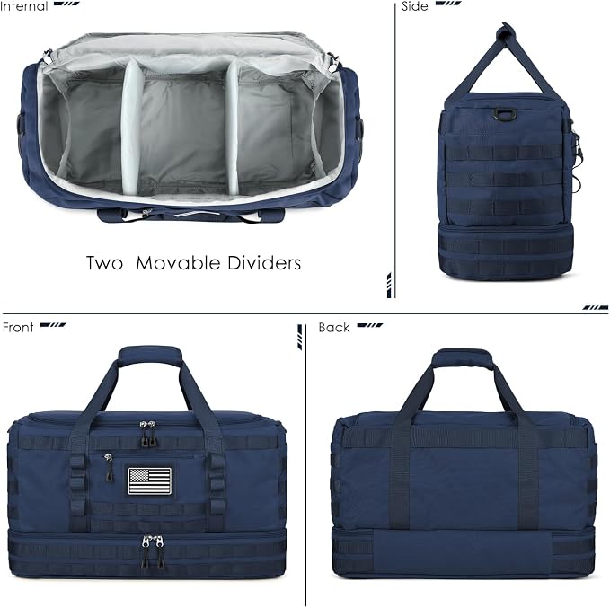 ETRONIK Travel Bag for Men Women, Gym Bag & Tactical Duffle Bags for Travel - Image 7