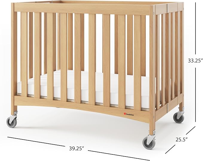 Foundations Compact Travel Sleeper Folding Hotel Crib and Sheet Bundle - Image 7