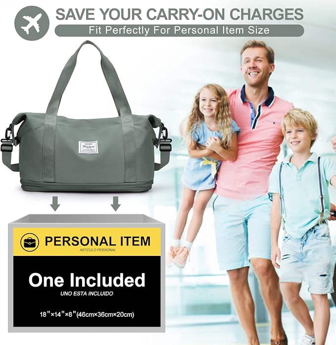 Travel Duffel Bag, Sports Tote Gym Bag, Shoulder Weekender Overnight Bag - Image 5