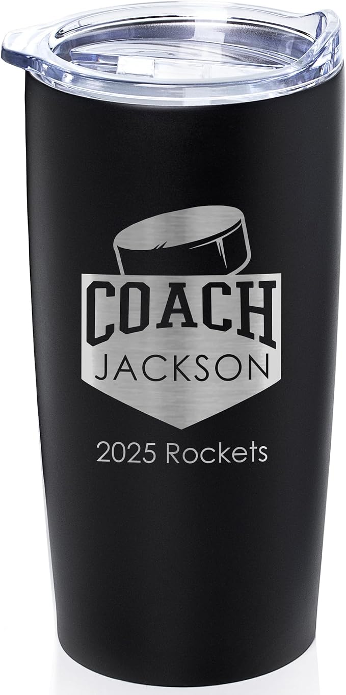 Lifetime Creations Personalized Hockey Coach Tumbler: Custom Hockey Coach Gift by LifetimeCreations