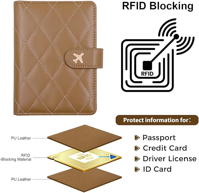 Melsbrinna Premium Leather Passport Holder Covers Case, Waterproof Rfid - Image 3