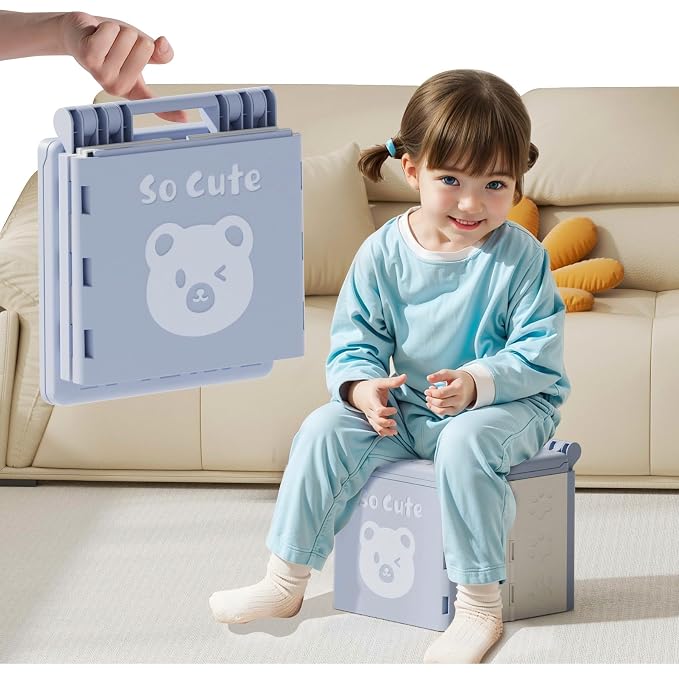 Travel Potty for Toddler with 3 Rolls Potty Liners, Foldable Car Potty for by AKIMRABY
