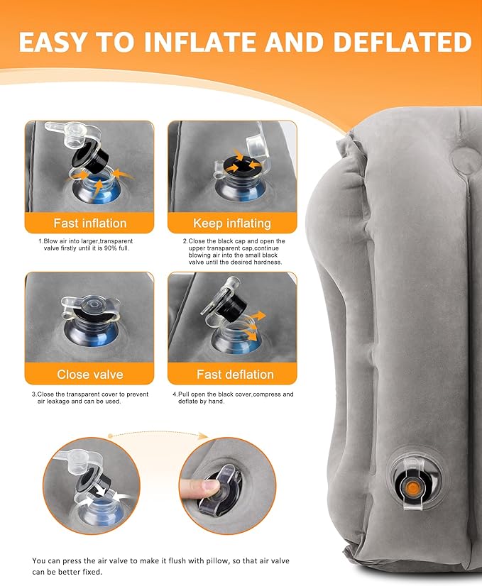 Sunany Travel Pillow, Inflatable Neck Pillow Used - Image 6